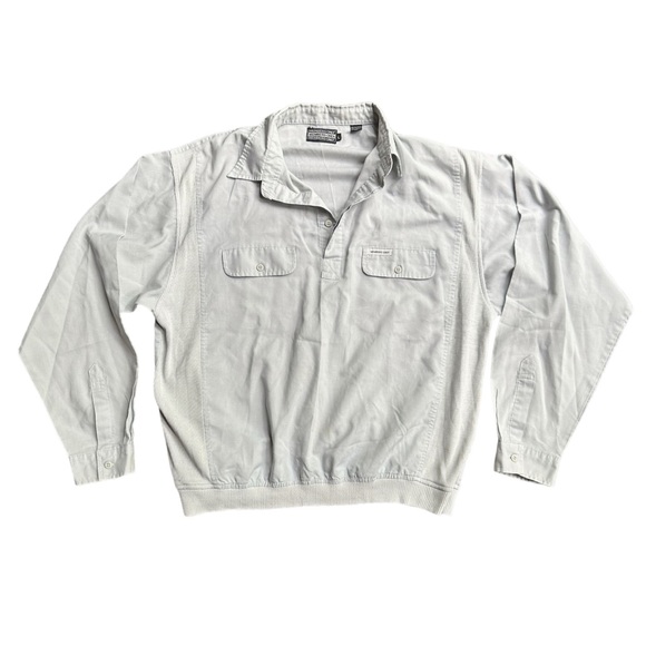 Vintage Members Only Rare Gray Pullover Lightweight Size Large - Picture 2 of 7